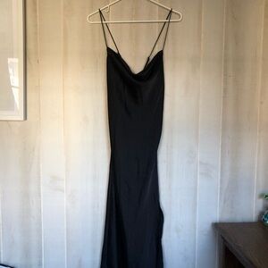 Elegant Black Silk Dress